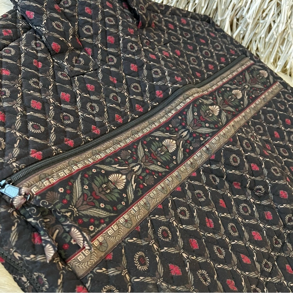 Vintage VERA BRADLEY Laurel 1997 Garment Bag Black Red Floral Travel Quilted USA - Picture 3 of 16